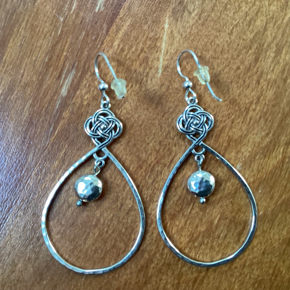 Silver-Tone Dangling/Drop Earrings - image 4